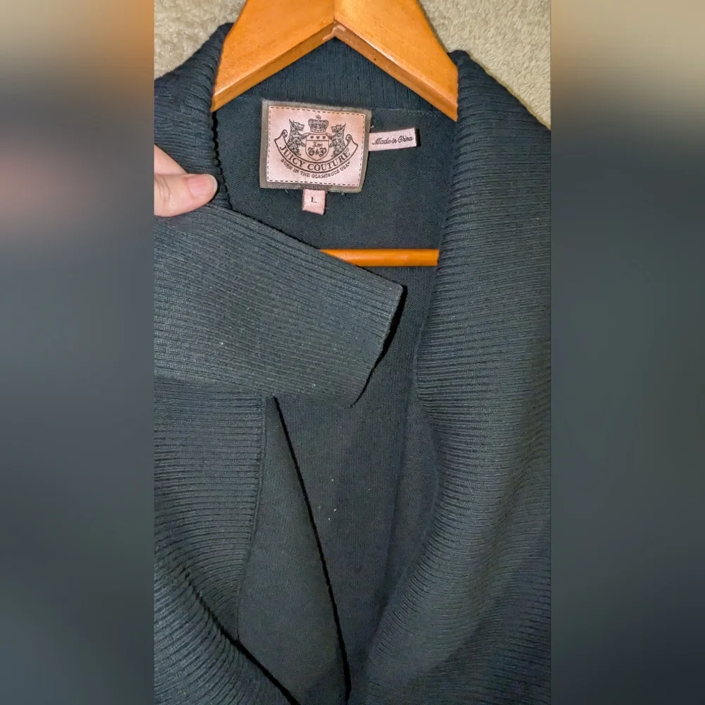 Juicy Couture Pre-loved Shawl Cardigan With Snap Buttons Y2K Women's Size Large - Picture 3 of 8